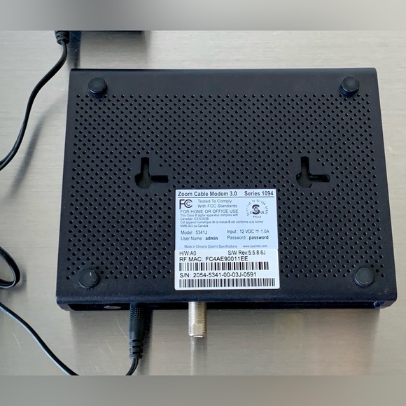 Zoom 343 Mbps DOCSIS 3.0 Cable Modem - Model 5341 - Tested & Works - Picture 7 of 10